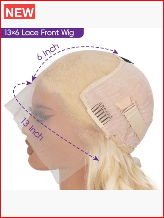 13x6 Lace Front Wig Human Hair 26 Inch Body Wave 200% Density HD Lace main image 6
